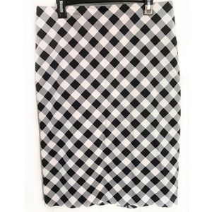 New York & Company Gingham Print Pencil Skirt